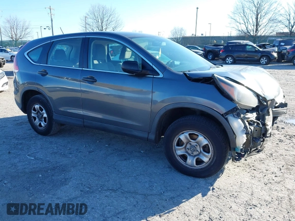 2013 Honda CR-V LX with VIN 2HKRM4H37DH627160, listed as a IAAI auction lot 41084839 with 107,560 mi miles and . Bid and sale history available at DreamBid. Image 1.