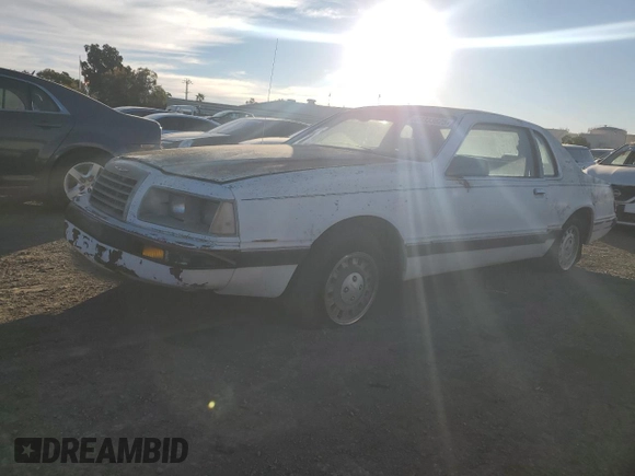 1986 Ford Thunderbird with VIN 1FABP4631GH154800, listed as a Copart auction lot 88333625 with Not Provided miles and Clean Title. Bid and sale history available at DreamBid. Image 1.