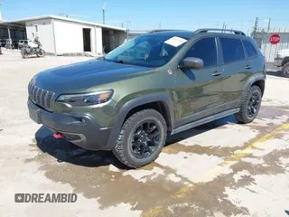 2019 Jeep Cherokee Trailhawk Elite with VIN 1C4PJMBN7KD287506, listed as a IAAI auction lot 42072589 with 108,034 mi miles and . Bid and sale history available at DreamBid. Image 17.