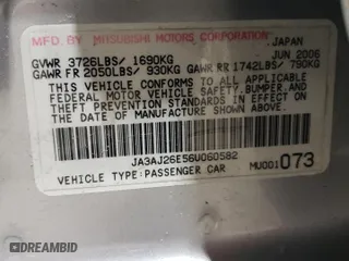 2006 Mitsubishi Lancer ES with VIN JA3AJ26E56U060582, listed as a Copart auction lot 52858905 with 93,046 mi miles and Salvage Title. Bid and sale history available at carsss.com. Image 13.