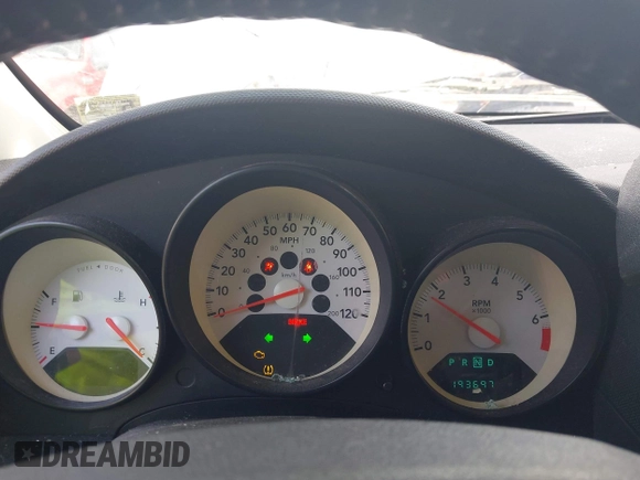2008 Dodge Caliber R/T with VIN 1B3HB78K98D656862, listed as a IAAI auction lot 41890152 with 193,697 mi miles and . Bid and sale history available at DreamBid. Image 7.