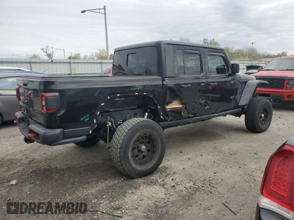 2020 Jeep Gladiator Rubicon z VIN 1C6JJTBG0LL163075, wystawiony jako Copart lot #53682075 z przebiegiem 67 083 mil mil oraz Szkoda całkowita • Salvage title. Historia ofert i sprzedaży dostępna na DreamBid. Obrazek 3.