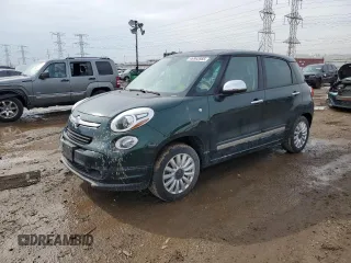 2015 FIAT 500L Lounge with VIN ZFBCFACH3FZ034699, listed as a Copart auction lot 46993955 with 66,238 mi miles and Salvage Title. Bid and sale history available at carsss.com. Image 1.