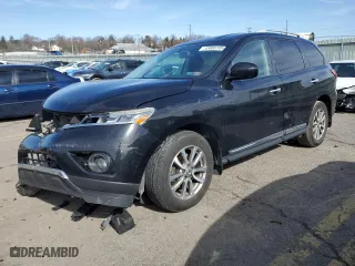 2016 Nissan Pathfinder SV with VIN 5N1AR2MM2GC643618, listed as a Copart auction lot 45000705 with 166,354 mi miles and Salvage Title. Bid and sale history available at carsss.com. Image 1.