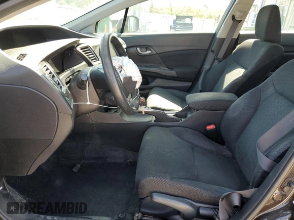 2013 Honda Civic LX with VIN 19XFB2F57DE069803, listed as a Copart auction lot 52199115 with 109,448 mi miles and Salvage Title. Bid and sale history available at DreamBid. Image 7.