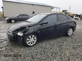 2013 Hyundai Accent GLS with VIN KMHCU4AE4DU480315, listed as a Copart auction lot 51208855 with 185,101 mi miles and Salvage Title. Bid and sale history available at carsss.com. Image 1.