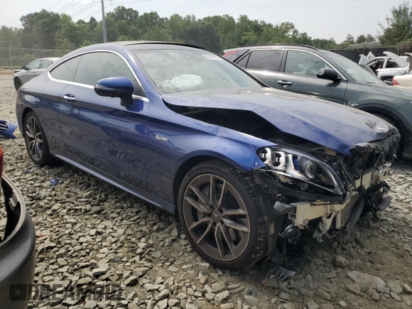 2021 Mercedes-Benz C 43 AMG with VIN W1KWJ6EB3MG096908, listed as a Copart auction lot 67187194 with 25,240 mi miles and Salvage title. Bid and sale history available at DreamBid. Image 4.