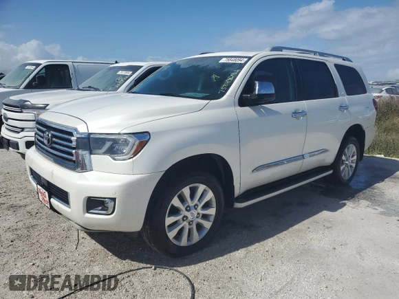 2018 Toyota Sequoia Platinum with VIN 5TDDY5G18JS158753, listed as a Copart auction lot 75848094 with 0 mi miles and Non Repairable. Bid and sale history available at carsss.com. Image 1.