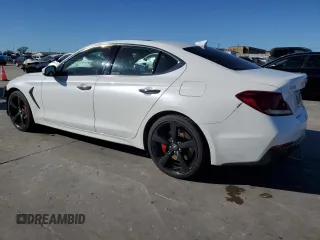 2021 Genesis G70 3.3T with VIN KMTG34LEXMU073395, listed as a Copart auction lot 43567435 with 149,093 mi miles and Salvage title. Bid and sale history available at DreamBid. Image 2.