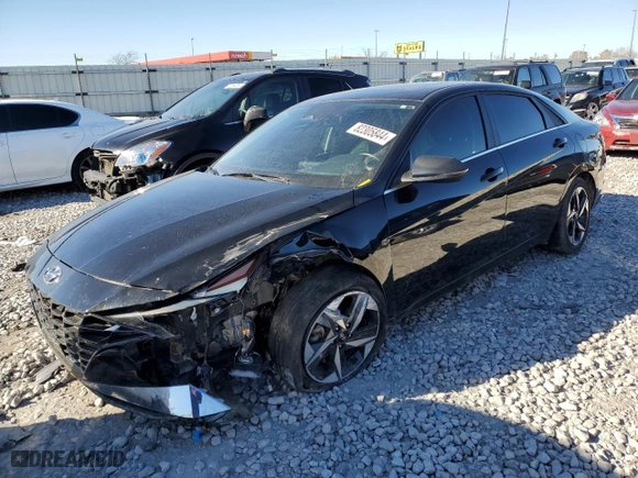 2021 Hyundai Elantra Hybrid Limited with VIN KMHLN4AJ5MU006108, listed as a Copart auction lot 82305844 with 67,757 mi miles and Non Repairable. Bid and sale history available at carsss.com. Image 1.