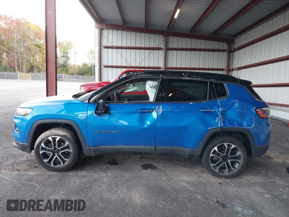 2022 Jeep Compass Limited с VIN 3C4NJDCB7NT201105, выставлен на аукционе IAAI как лот 40547926 с пробегом 12 872 миль миль и . История ставок и продаж доступна на DreamBid. Изображение 14.
