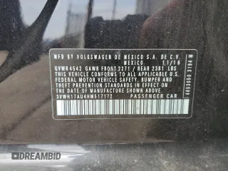 2017 Volkswagen Golf S z VIN 3VWH17AU4HM517172, wystawiony jako Copart lot #54742315 z przebiegiem Nie podano mil oraz Szkoda całkowita • Salvage title. Historia ofert i sprzedaży dostępna na DreamBid. Obrazek 13.