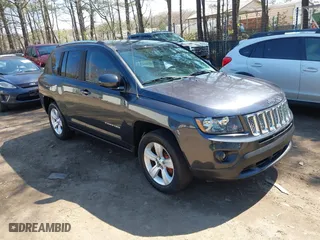 2014 Jeep Compass Latitude with VIN 1C4NJDEB3ED816351, listed as a IAAI auction lot 41882146 with 129,074 mi miles. Bid and sale history available at carsss.com. Image 1.