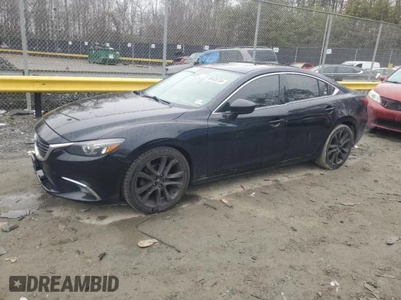 2016 Mazda 6 i Grand Touring with VIN JM1GJ1W53G1475036, listed as a Copart auction lot 86428734 with 123,416 mi miles and Salvage Title. Bid and sale history available at DreamBid. Image 1.