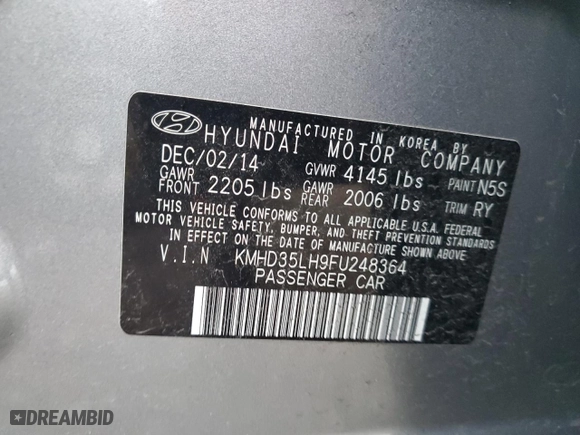 2015 Hyundai Elantra GT with VIN KMHD35LH9FU248364, listed as a Copart auction lot 80669023 with 91,695 mi miles. Bid and sale history available at carsss.com. Image 12.