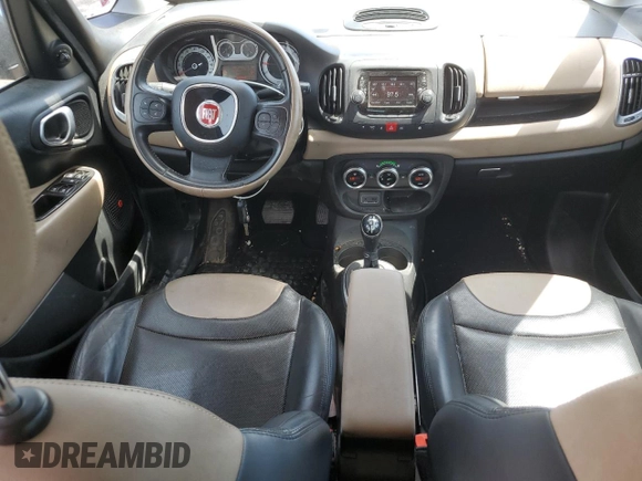 2015 FIAT 500L Lounge with VIN ZFBCFACH2FZ034998, listed as a Copart auction lot 54058445 with 149,247 mi miles and Salvage title. Bid and sale history available at DreamBid. Image 8.