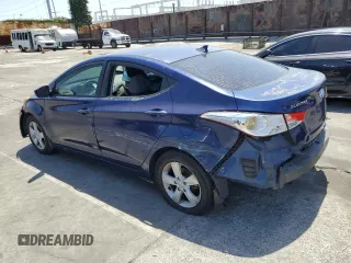 2013 Hyundai Elantra GLS with VIN KMHDH4AE7DU487588, listed as a Copart auction lot 62098015 with 106,046 mi miles and Salvage title. Bid and sale history available at DreamBid. Image 2.