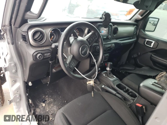 2021 Jeep Wrangler Unlimited Sport S with VIN 1C4HJXDG4MW609644, listed as a Copart auction lot 55459145 with 55,400 mi miles and Salvage title. Bid and sale history available at DreamBid. Image 8.