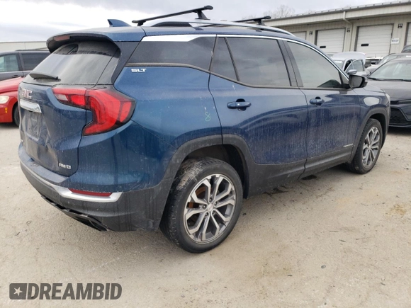 2020 GMC Terrain SLT with VIN 3GKALVEX1LL104944, listed as a Copart auction lot 46855375 with 82,783 mi miles and Salvage title. Bid and sale history available at DreamBid. Image 3.