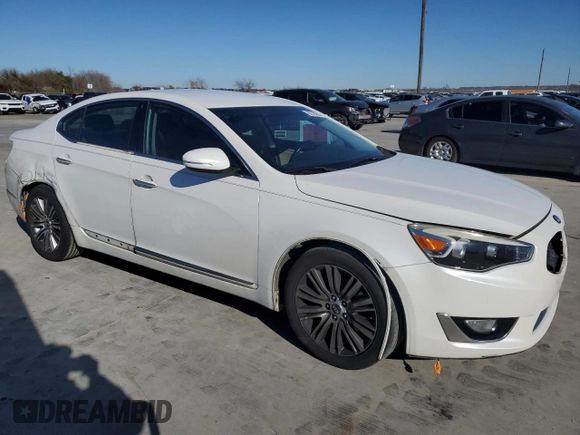 2016 Kia Cadenza Premium with VIN KNALN4D72G5216455, listed as a Copart auction lot 85194584 with 105,881 mi miles and Salvage Title. Bid and sale history available at carsss.com. Image 4.