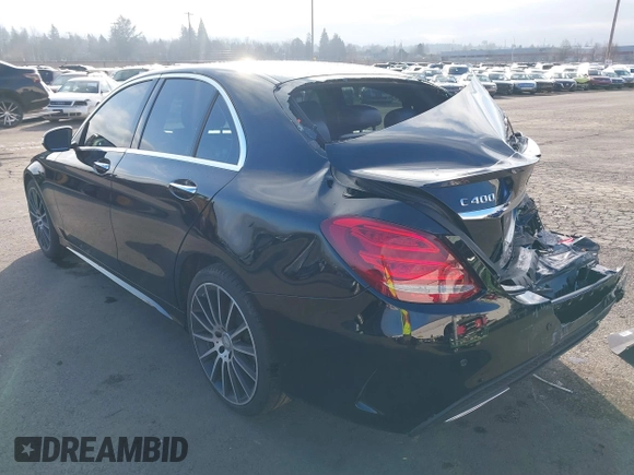 2015 Mercedes-Benz C-Class C 400 with VIN 55SWF6GB8FU009637, listed as a IAAI auction lot 41371322 with 77,248 mi miles. Bid and sale history available at carsss.com. Image 3.