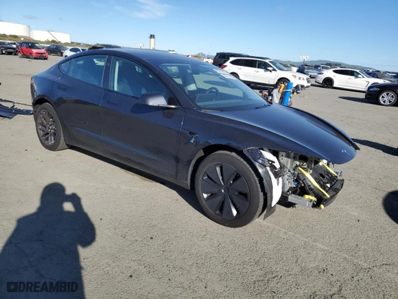 2024 Tesla Model 3 Long Range with VIN 5YJ3E1EBXRF841790, listed as a Copart auction lot 47811445 with 5,657 mi miles and Salvage Title. Bid and sale history available at carsss.com. Image 4.