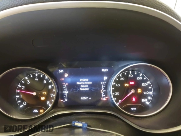 2018 Jeep Compass Latitude with VIN 3C4NJCBB3JT408614, listed as a IAAI auction lot 41301493 with 92,647 mi miles. Bid and sale history available at carsss.com. Image 7.