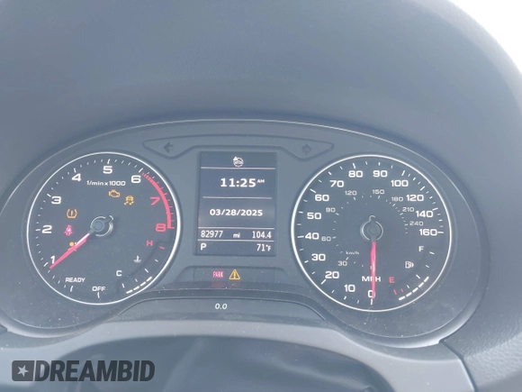 2018 Audi A3 Sedan Premium with VIN WAUAUGFF5J1052777, listed as a IAAI auction lot 41913349 with 82,977 mi miles. Bid and sale history available at carsss.com. Image 7.