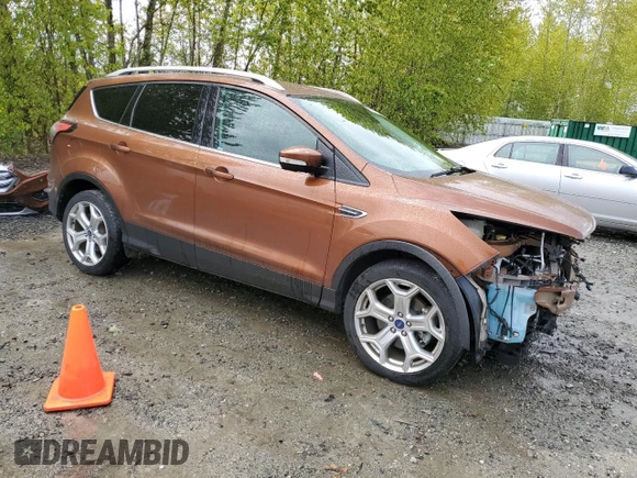 2017 Ford Escape Titanium with VIN 1FMCU9JD2HUE37456, listed as a Copart auction lot 53537315 with 60,029 mi miles and Salvage Title. Bid and sale history available at carsss.com. Image 4.
