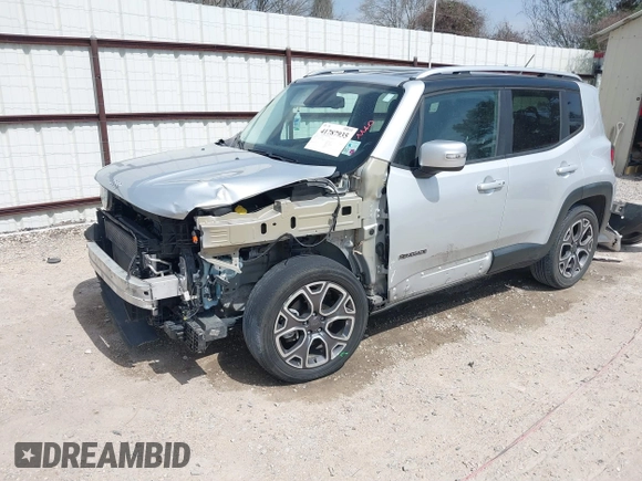2016 Jeep Renegade Limited z VIN ZACCJADT1GPC66510, wystawiony jako IAAI lot #41787935 z przebiegiem 133 089 mil mil oraz . Historia ofert i sprzedaży dostępna na DreamBid. Obrazek 2.