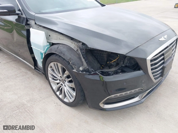 2019 Hyundai Genesis 5.0L with VIN KMHGN4JF4KU291345, listed as a IAAI auction lot 41973574 with 68,924 mi miles. Bid and sale history available at carsss.com. Image 6.