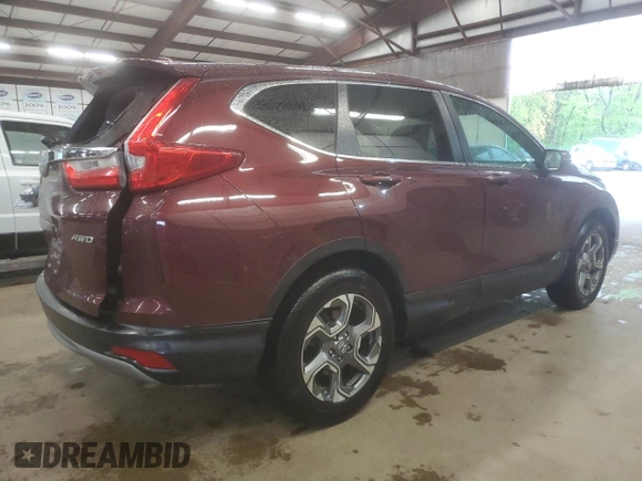 2019 Honda CR-V EX with VIN 2HKRW2H52KH662962, listed as a Copart auction lot 55808015 with 10,899 mi miles and Salvage Title. Bid and sale history available at DreamBid. Image 3.