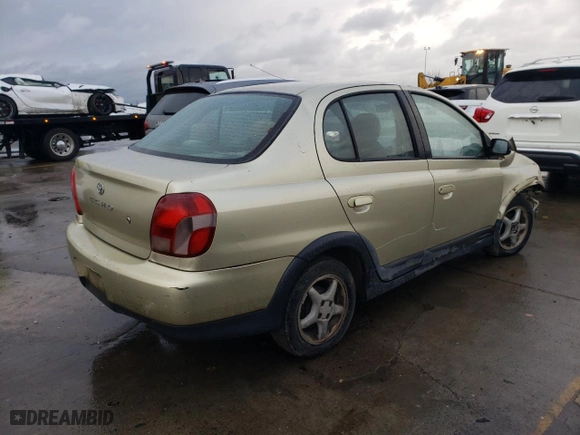 2000 Toyota ECHO with VIN JTDBT1232Y0010571, listed as a Copart auction lot 44158705 with NaN miles and Salvage Title. Bid and sale history available at carsss.com. Image 3.