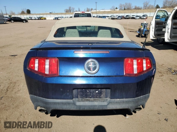 2012 Ford Mustang V6 with VIN 1ZVBP8EM5C5257187, listed as a Copart auction lot 48077825 with 122,794 mi miles and Salvage Title. Bid and sale history available at carsss.com. Image 6.