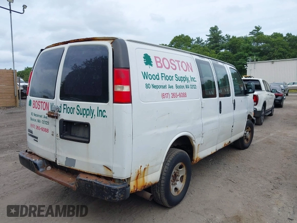 2012 Chevrolet Express Cargo with VIN 1GCZGTCA4C1152175, listed as a IAAI auction lot 42768479 with 155,675 mi miles and . Bid and sale history available at DreamBid. Image 4.