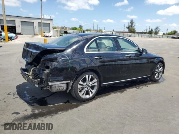 2019 Mercedes-Benz C 300 with VIN WDDWF8DB2KR482025, listed as a Copart auction lot 53960605 with 23,292 mi miles and Salvage Title. Bid and sale history available at DreamBid. Image 3.