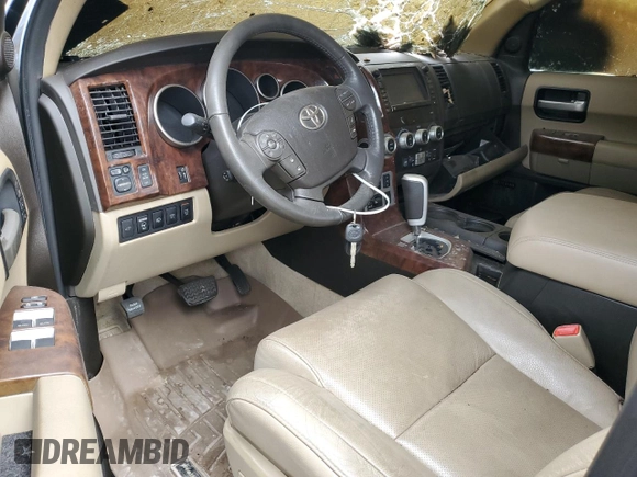 2008 Toyota Sequoia Platinum with VIN 5TDBY67AX8S008893, listed as a Copart auction lot 89132325 with 0 mi miles and Salvage Title. Bid and sale history available at carsss.com. Image 8.