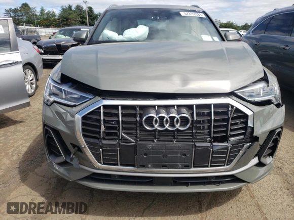 2024 Audi Q3 S line Premium with VIN WA1DECF36R1072831, listed as a Copart auction lot 57332885 with 9,667 mi miles and Salvage title. Bid and sale history available at DreamBid. Image 5.