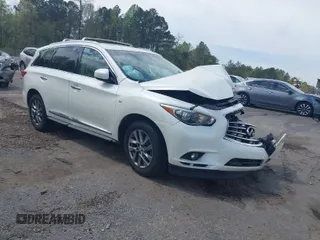 2015 Infiniti QX60 with VIN 5N1AL0MN4FC500411, listed as a IAAI auction lot 41877149 with 118,306 mi miles. Bid and sale history available at carsss.com. Image 1.