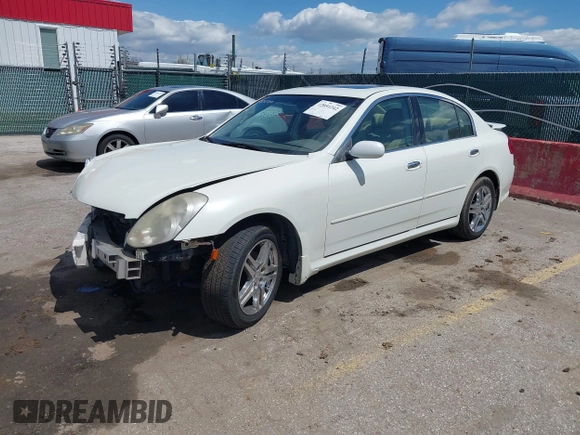 2005 Infiniti G35 with VIN JNKCV51F05M311537, listed as a IAAI auction lot 42051242 with 205,105 mi miles and . Bid and sale history available at carsss.com. Image 2.