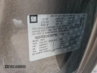2016 Chevrolet Colorado 4WD LT z VIN 1GCGTCE32G1237765, wystawiony jako Copart lot #53647745 z przebiegiem 27 834 mil mil oraz Nie do naprawy • Non repairable. Historia ofert i sprzedaży dostępna na DreamBid. Obrazek 12.