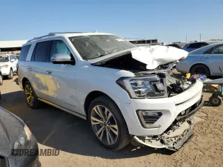 2020 Ford Expedition Platinum with VIN 1FMJU1MT3LEA44368, listed as a Copart auction lot 73196644 with 76,256 mi miles and Salvage Title. Bid and sale history available at carsss.com. Image 4.