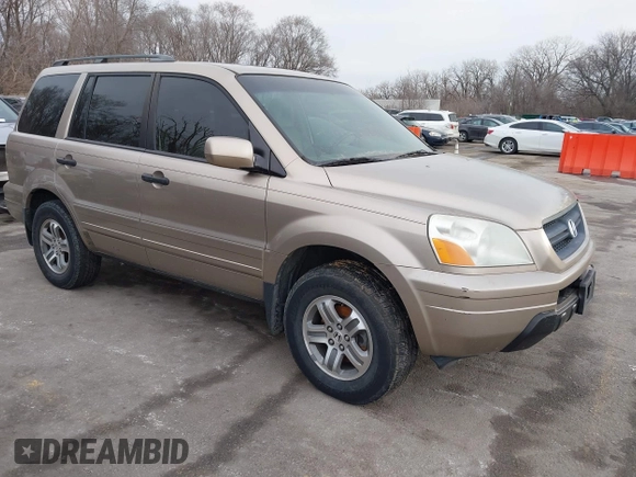 2005 Honda Pilot EX-L with VIN 5FNYF18505B040059, listed as a IAAI auction lot 41656782 with 234,723 mi miles. Bid and sale history available at carsss.com. Image 1.