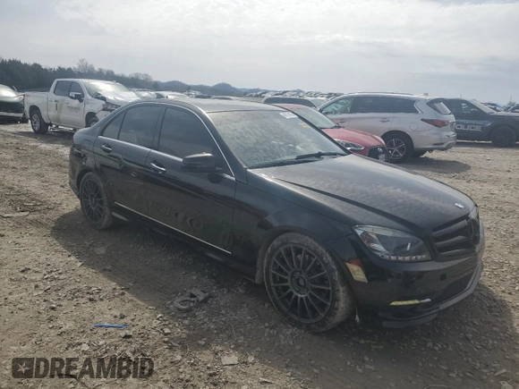 2011 Mercedes-Benz C 350 Sport with VIN WDDGF5GB9BR154003, listed as a Copart auction lot 48178435 with 141,584 mi miles and Salvage title. Bid and sale history available at DreamBid. Image 4.