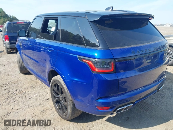 2021 Land Rover Range Rover Sport SVR with VIN SALWZ2RE4MA781110, listed as a IAAI auction lot 42143199 with 26,473 mi miles and . Bid and sale history available at DreamBid. Image 3.