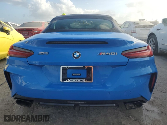 2020 BMW Z4 sDriveM40i z VIN WBAHF9C05LWW40270, wystawiony jako Copart lot #76310654 z przebiegiem Nie podano mil oraz Nie do naprawy • Non repairable. Historia ofert i sprzedaży dostępna na DreamBid. Obrazek 6.