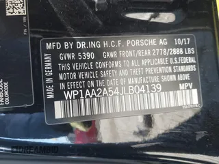 2018 Porsche Macan with VIN WP1AA2A54JLB04139, listed as a IAAI auction lot 41304595 with 53,012 mi miles and . Bid and sale history available at DreamBid. Image 9.