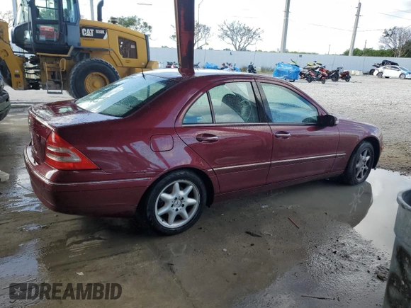2002 Mercedes-Benz C with VIN WDBRF61JX2E002763, listed as a Copart auction lot 80010164 with 56,332 mi miles and Clean Title. Bid and sale history available at carsss.com. Image 3.
