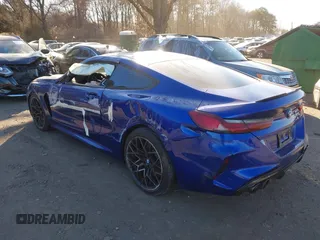 2020 BMW M8 with VIN WBSAE0C05LCE09577, listed as a IAAI auction lot 41630974 with 43,335 mi miles. Bid and sale history available at carsss.com. Image 3.