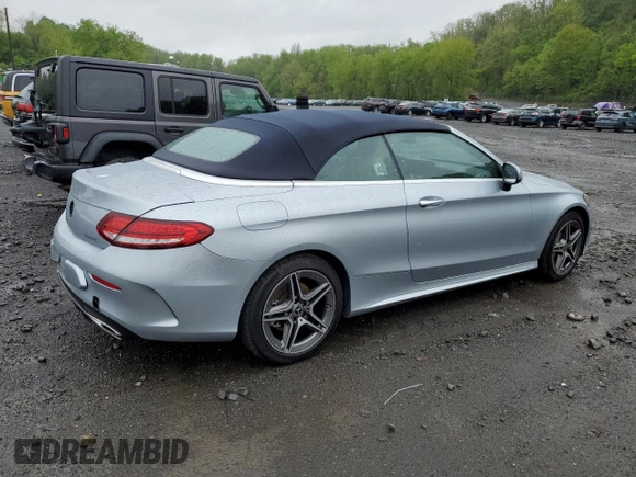 2023 Mercedes-Benz C 300 with VIN W1KWK8EB8PG117149, listed as a Copart auction lot 55835295 with 29,304 mi miles and Salvage Title. Bid and sale history available at DreamBid. Image 3.